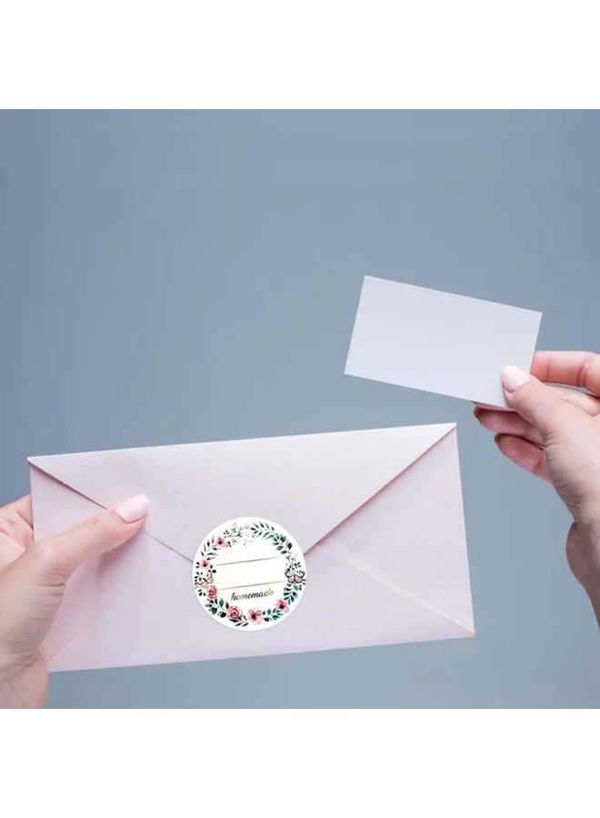 ملصقات زهور ذاتية اللصق مقاس 1.97 بوصة، ملصقات دائرية منزلية الصنع للثلاجة، المطبخ، المكتب، برطمانات التوابل، برطمانات الحرف اليدوية، زجاجات التعليب - Image 5