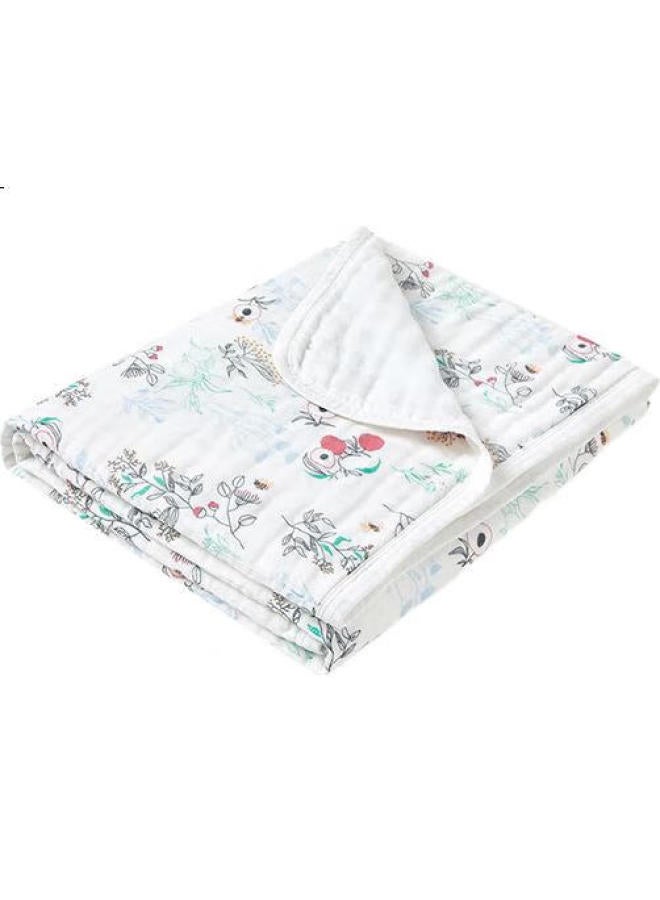 Yeehoo Baby Bath Towel, Pure Cotton Breathable 6-Layer Gauze Towel, Newborn Child Bath Towel, Summer Lychee, 115X115Cm - Image 1
