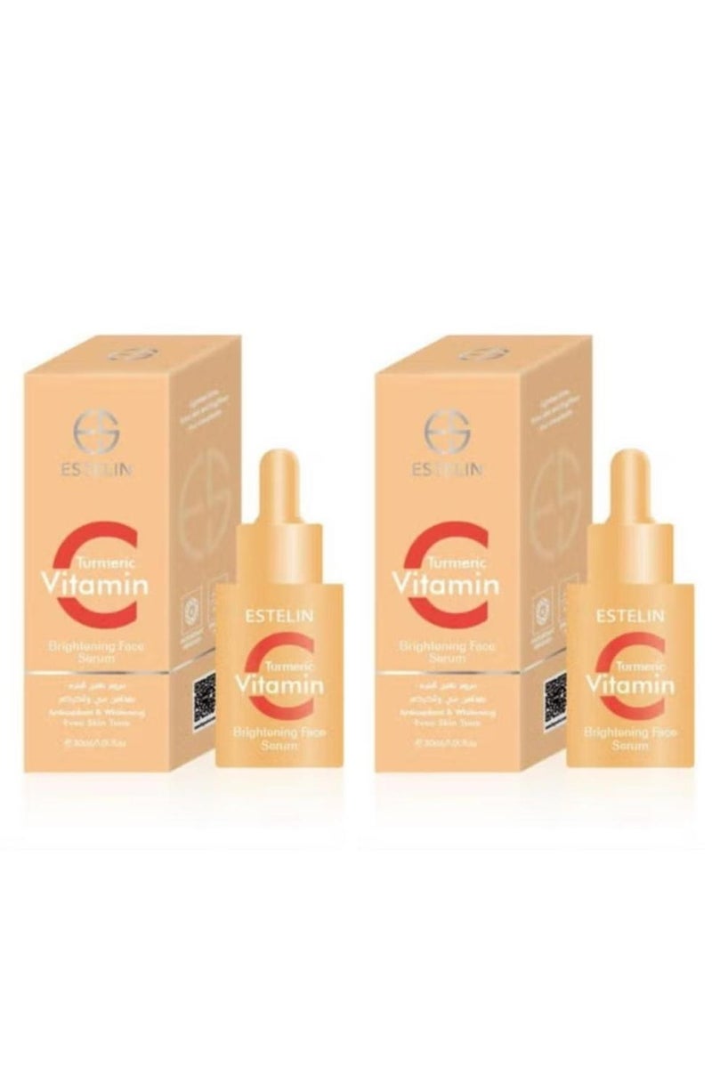 ESTELIN Vitamin C and Turmeric Brightening Face Serum 30 ml 2 pcs