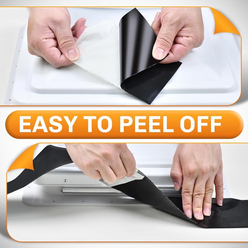 WELLUCK Butyl Sealant Tape, 4 Inch X 50 Foot RV Roof Tape Sealant Roofing Tape Black, Waterproof &UV RV Tape for Roof Camper Trailer Boat Sealing Leak Repair - Image 2