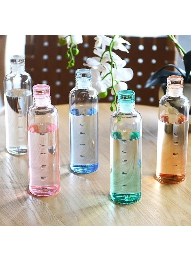 Reusable Acrylic Water Bottle with Airtight Lid & Time Marker - Image 3