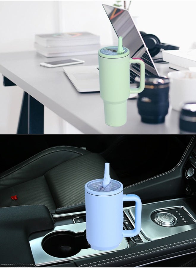 40 oz Stainless Steel Tumbler with Straw, Coffee Cup，Thermos Cup，Travel Cup，Vacuum Insulated Water Bottle for Home, Office , Car or Gym, Reusable Cup with Straw Leak Resistant Flip,Light Green - pzsku/Z59B9BB397B4BDA2C61F2Z/45/_/1722096011/4043cf6c-85a1-466f-b2b9-f2dac4caa7b6