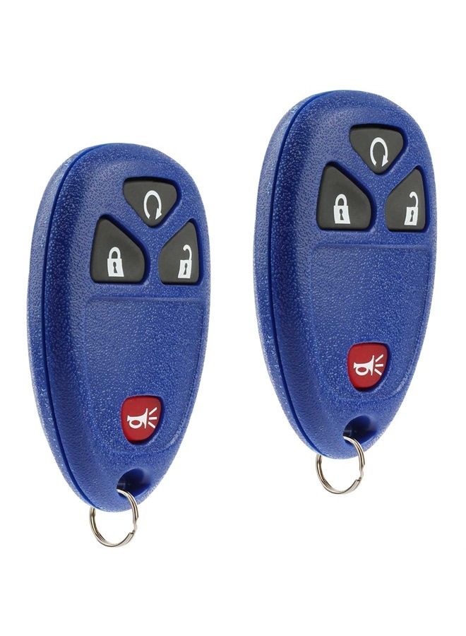 USARemote Key Fob Keyless Entry Remote fits Chevy Silverado Traverse Equinox Avalanche/GMC Sierra/Pontiac Torrent/Saturn Outlook Vue 2007 2008 2009 2010 2011 2012 2013 2014 2015 2016 (Blue), Set of 2 - Image 1