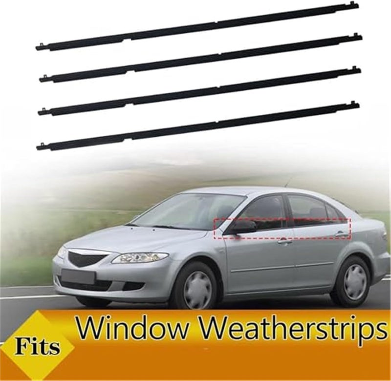 Wivplex 4PCS Car Window Weatherstrip for Mazda 6 (2004-2012) - Image 3