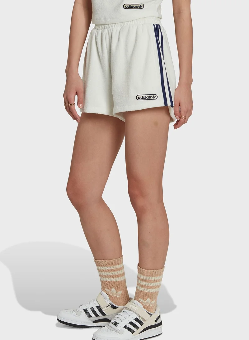 adidas Originals High-Waist Towel Terry Shorts