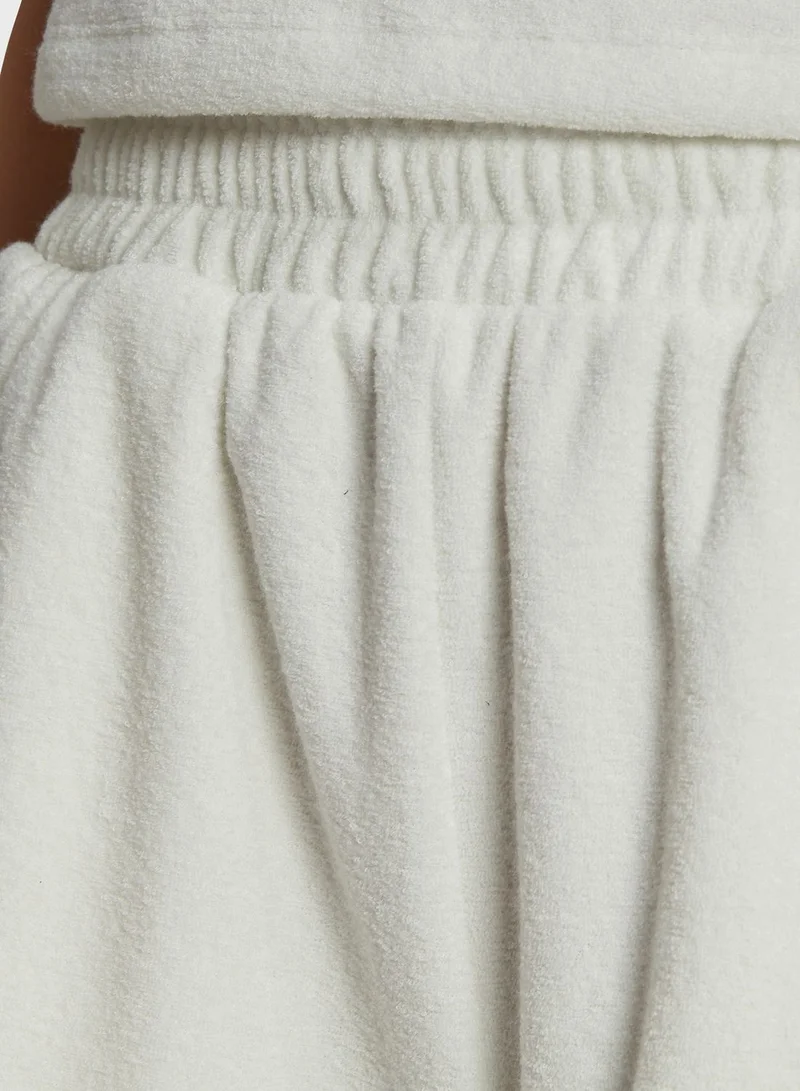 adidas Originals High-Waist Towel Terry Shorts