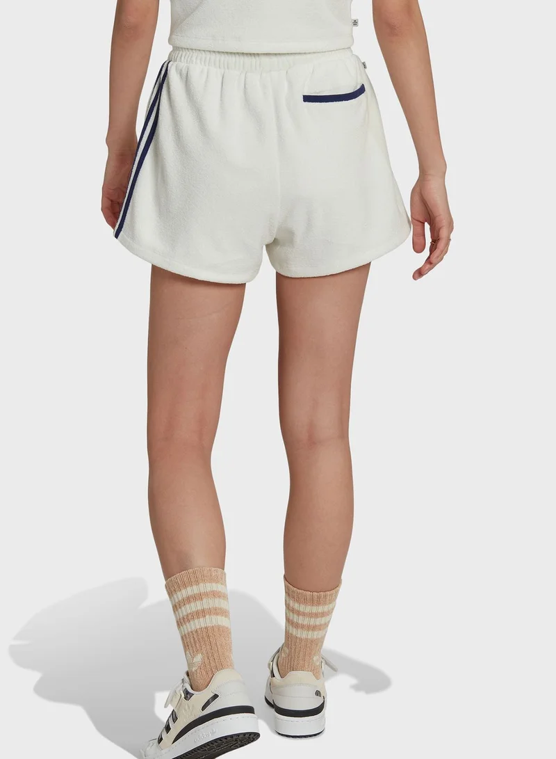 adidas Originals High-Waist Towel Terry Shorts