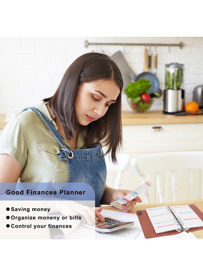 Toplive 7 Pack A6 Planner Inserts Monthly Weekly Planner Refills Expense Budget Sheets with Money Cash Envelopes Divider Today Ruler Stickers for A6 Binder Cover Organizer, Pink - Image 5