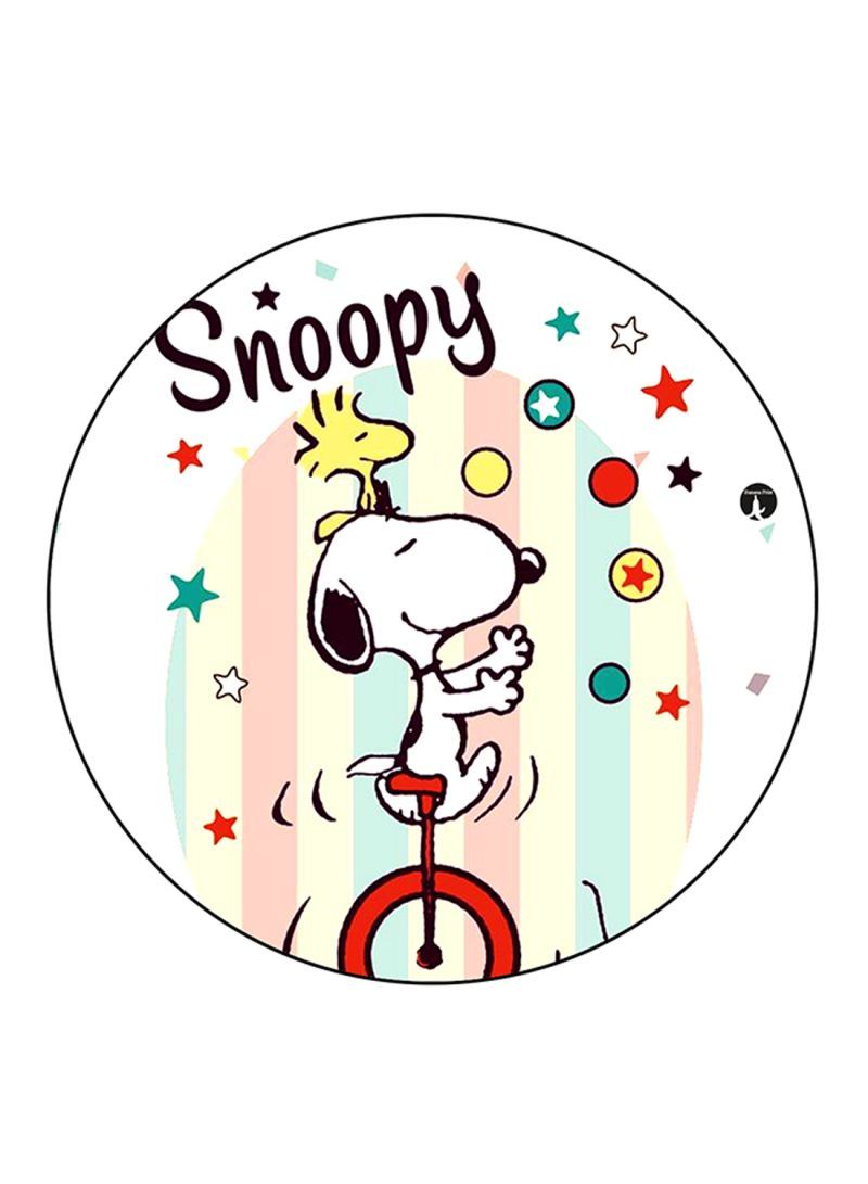 RKN Snoopy Printed Mouse Pad Round  Multicolour