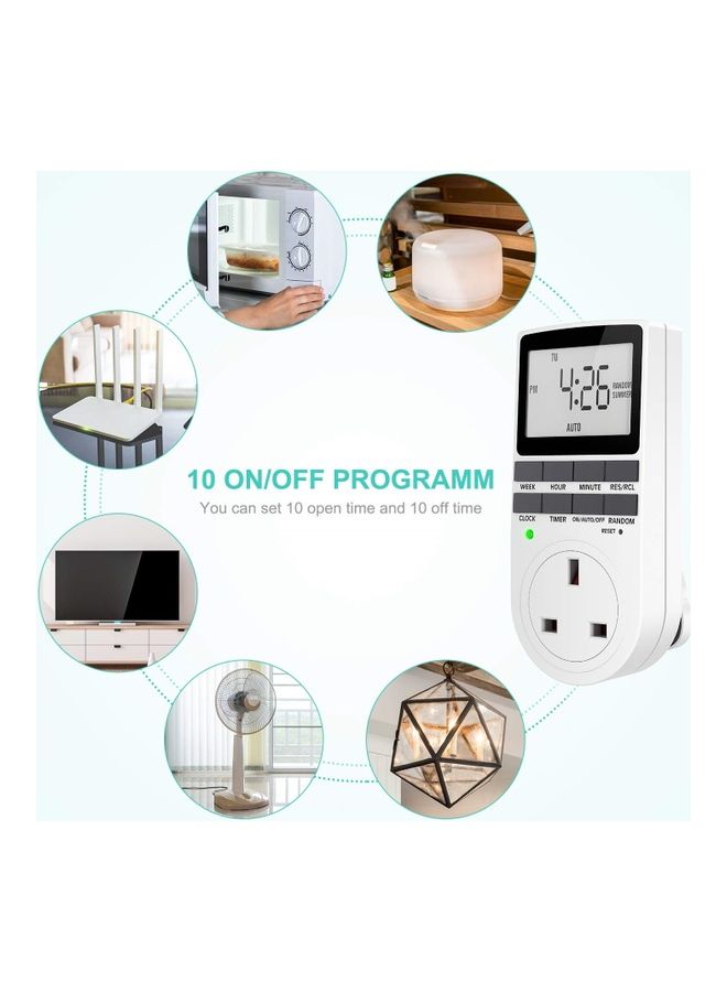 Digital Timer Plug Multicolour 14cm - Image 3