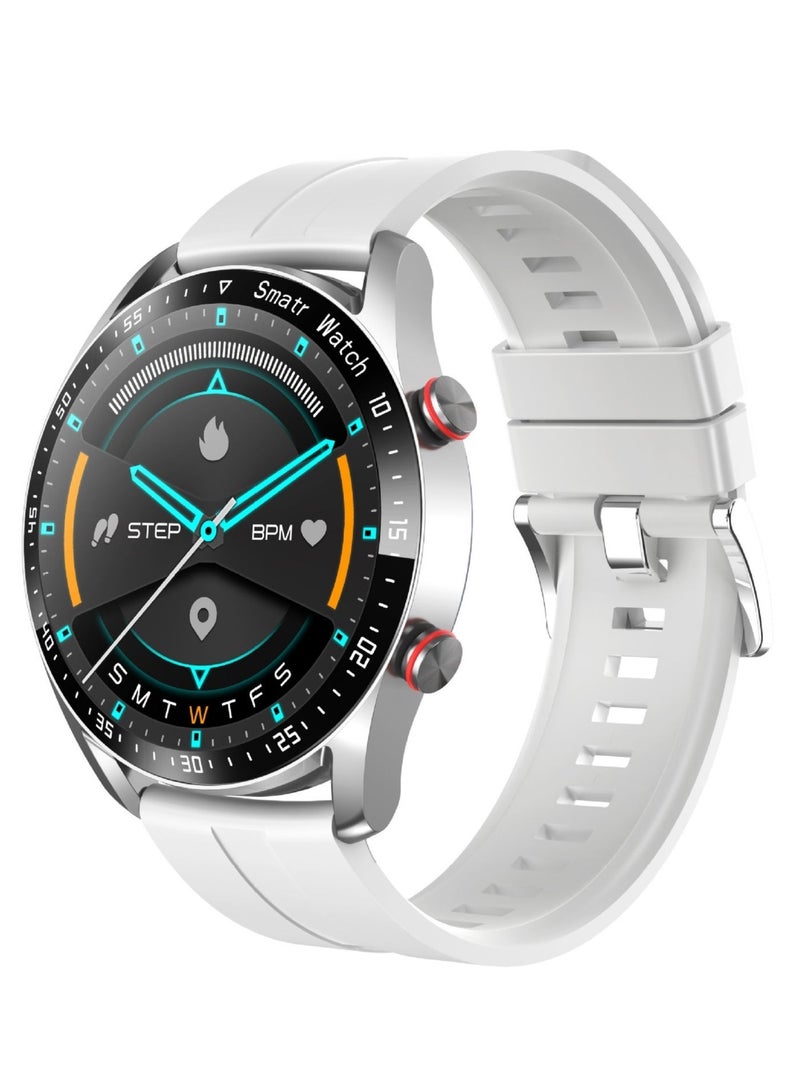 AROAQ Hw20 Smart Watch, Multifunctional Ip67 Waterproof Health Monitoring Watch, Large Display Wrist Watch With Heart Rate, Blood Pressure, Blood Oxygen, Sleep Monitoring, (White Glue)