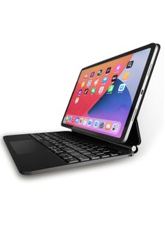 BT Magnetic Suction Touch Control Keyboard with Protective Shell Compatible with Air 4/5 Pro 11'' Black(with Backlight)