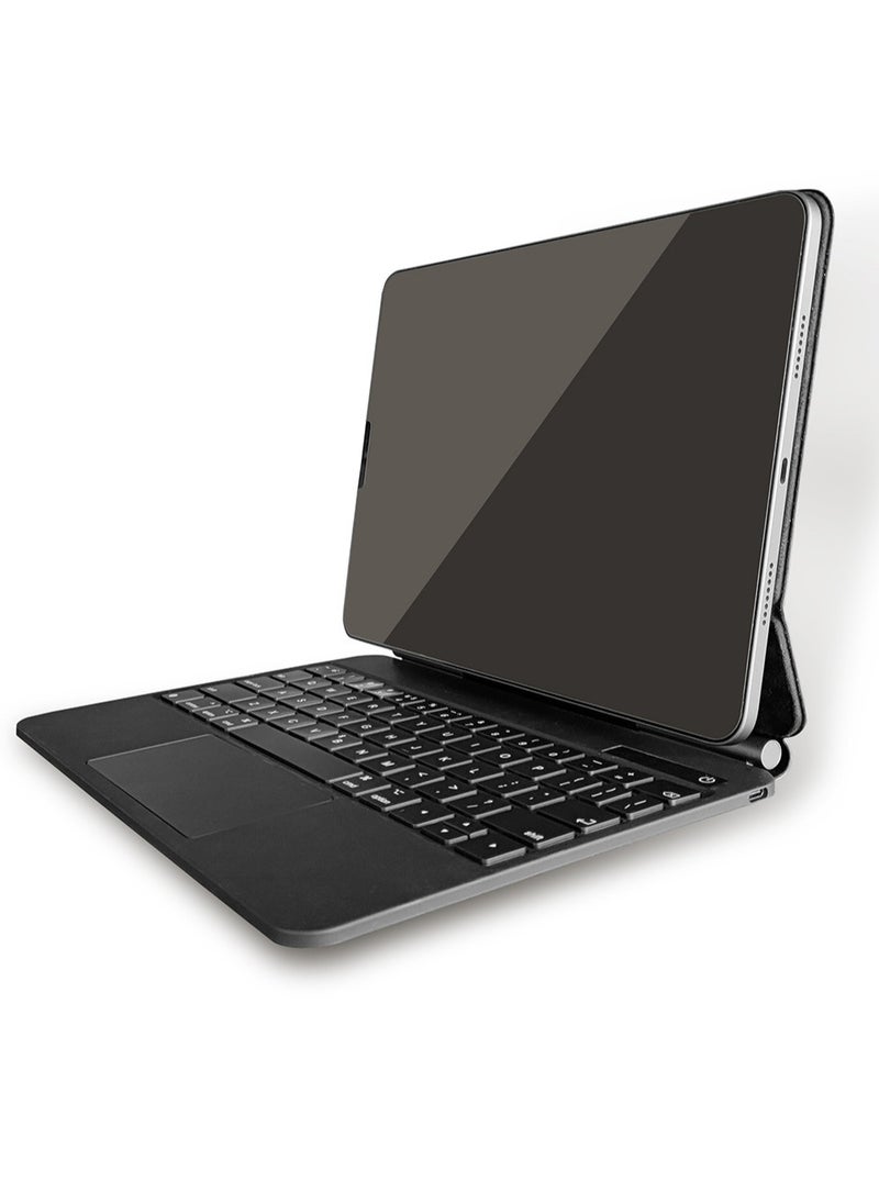 Generic - BT Magnetic Suction Touch Control Keyboard with Protective Shell Compatible with Air 4/5 Pro 11'' Black(with Backlight) - Image 1