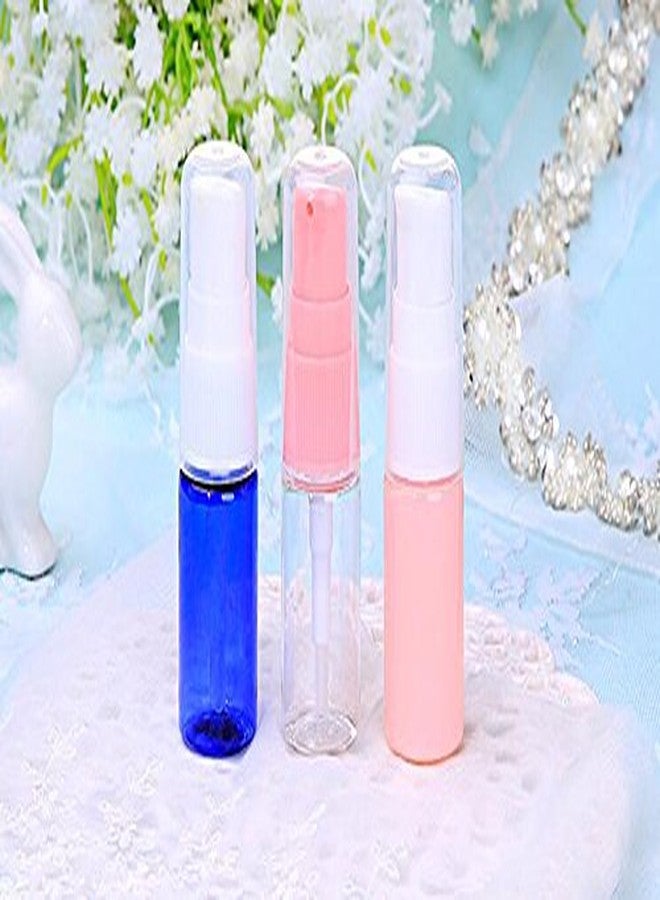 Elandy 6PCS 10ml Refill Empty Plastic Cream Shampoo Lotion Treatment Pump Bottle with Cap Travel Bottles Toiletries Liquid Container Makeup Travel Cosmetic Jars for Lotion Bath Shower (Transparent+Pink) - Image 5