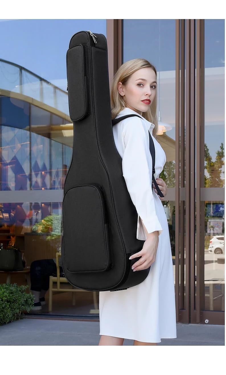 MOCKING BIRD Guitar Bag 10mm 38-41 inch Padded Acoustic Guitar Cover Waterproof Bag Dual Pocket Suitable for Acoustic Guitar (5) - Image 5