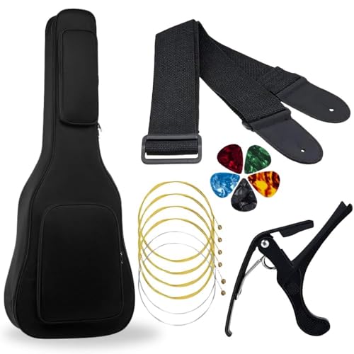 MOCKING BIRD Guitar Bag 10mm 38-41 inch Padded Acoustic Guitar Cover Waterproof Bag Dual Pocket Suitable for Acoustic Guitar (5) - Image 1