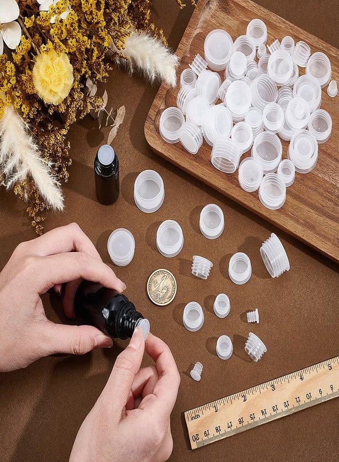 NBEADS 80 Pcs 8 Sizes Plastic Stoppers, 9/15.5/16.5/18.5/20.5/22/24.5/28mm Salt And Pepper Shaker Plugs Column Clear Plastic Replacement Stoppers For Bottles Pepper Shakers And Flower Pots - Image 3