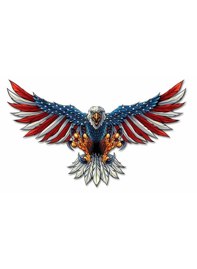 Irregular Shaped Wooden Animal 3D Three-dimensional Puzzle Building Blocks A Generation Of Eagle-Color:【Cartons】 American Eagle 01 A5 - Image 1