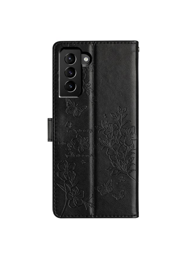S-TOP Case For Samsung Galaxy S22 5G Butterflies and Flowers Leather Phone Case - Image 2