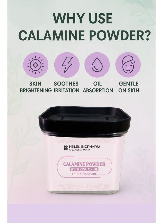 Heilen Biopharm Calamine Powder | For Skin Brightening & Face Pack | 100 g Pack of 1 | 100% Pure & Natural - No Additives, Lab Tested - Image 4