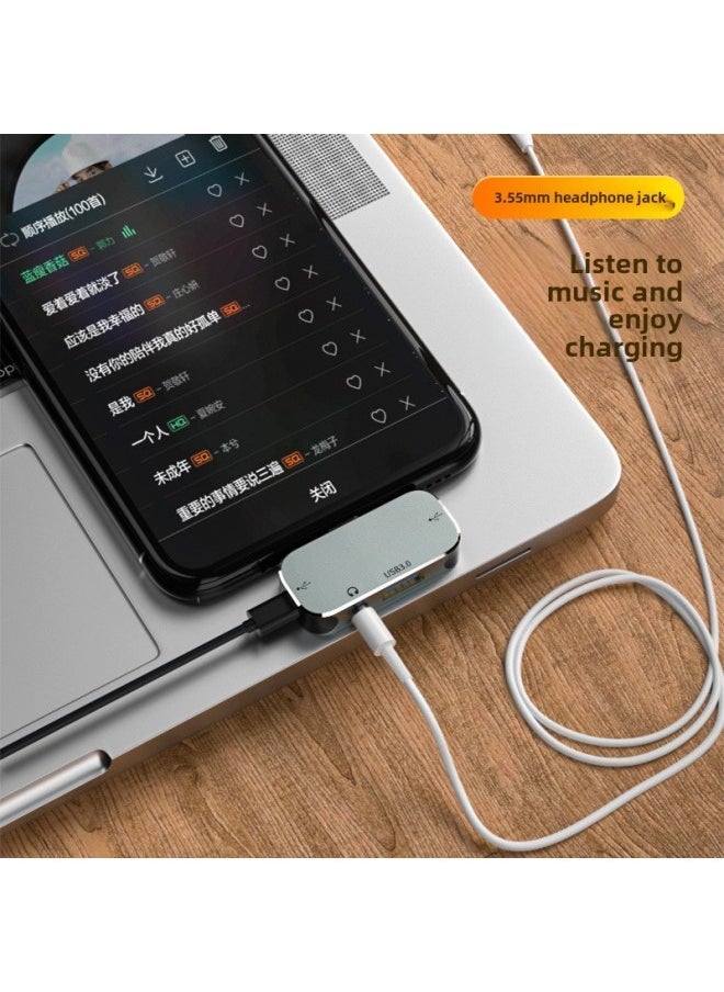 Type-C Docking Station HUB Multi-function Converter USB3.1/HDMI3.5 Headset USB3.0 Smart 3-Number Of Interfaces:YX-X4：1*USB3.0+1*Type-C(USB2)+2*USB2.0+1*PD  - Image 3