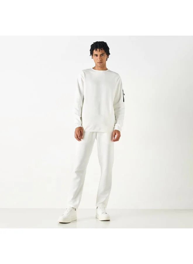 Kappa Kappa Solid Track Pants with Drawstring Closure and Pockets