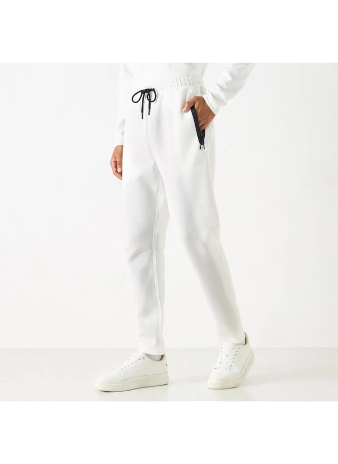 Kappa Kappa Solid Track Pants with Drawstring Closure and Pockets