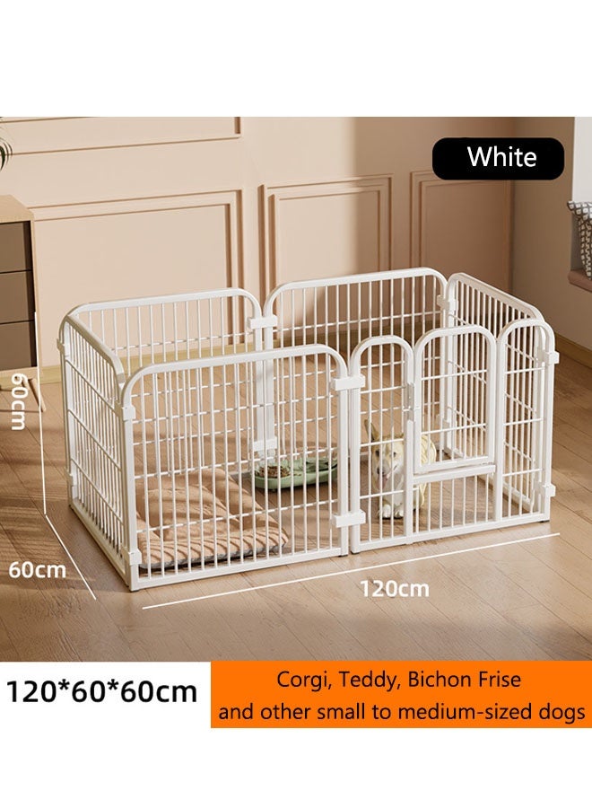 6 Panels DIY Small Animal Cage,Pet Playpen, Small Animal Cage Indoor Portable Metal Wire Yard Fence For Small Animals Puppy Kitten Bunny Turtle Hamster (White)  60x60cm - Image 2
