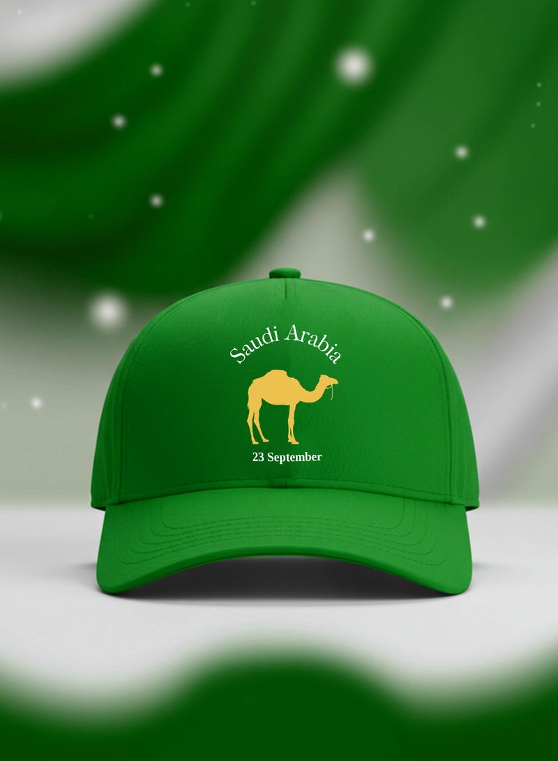 لوحة كاب مصنوع من القطن لمناسبة اليوم الوطني السعودي بتصميم ٢٣ سبتمبر - Image 1