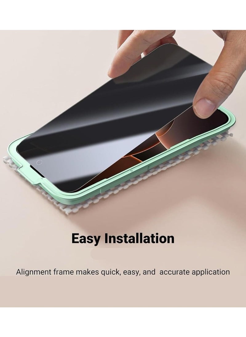 Glass - iPhone 16 Pro Max Screen Protector Privacy 6.9'' 100% Privacy Protection Ultimate Drop Protection 1:1 Full Coverage Anti Spy Screen Protector 9H+ Tempered Glass Fit for Most Case (2 Pack) - Image 1