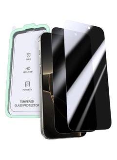 Glass iPhone 16 Pro Max Screen Protector Privacy 6.9'' 100% Privacy Protection Ultimate Drop Protection 1:1 Full Coverage Anti Spy Screen Protector 9H+ Tempered Glass Fit for Most Case (2 Pack)  - Image 1