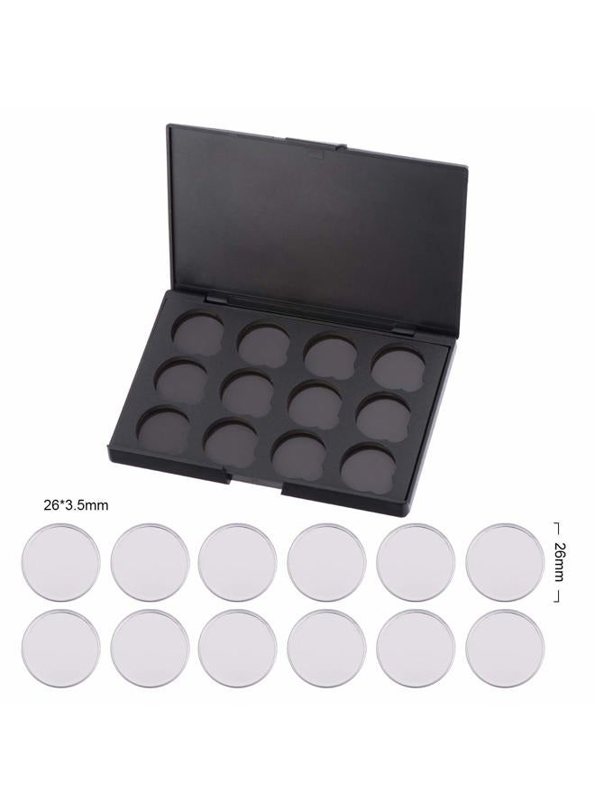 Allwon Empty Magnetic Eyeshadow Makeup Palette with 12Pcs 26mm Round Metal Pans - Image 2