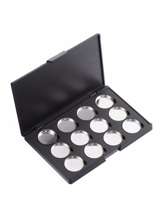 Allwon Empty Magnetic Eyeshadow Makeup Palette with 12Pcs 26mm Round Metal Pans - Image 1
