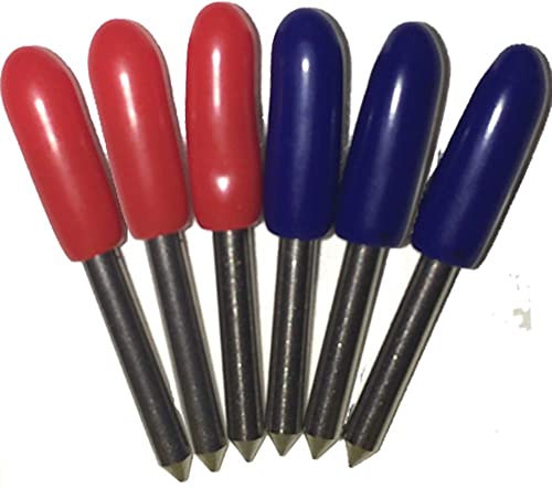 Bridge Cutters Combo 6-Pack Replacement Carbide Blades 3 Each 45 & 60 Degree Vinyl Sign Making Plotting Compatible with Roland Bridge Refine US Cutter - Image 2
