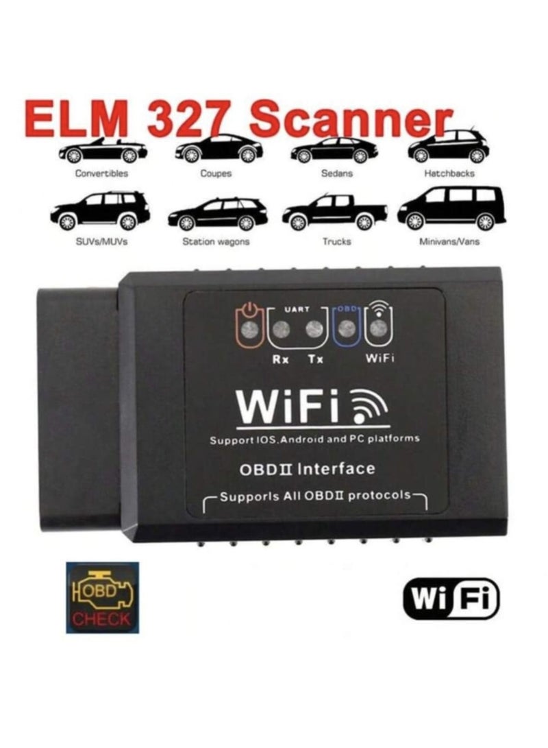 Generic A car diagnostic and inspection tool that works wirelessly via OBD2-OBDii Elm327 Wi-Fi, allowing testing without the need for a car expert. - Image 3