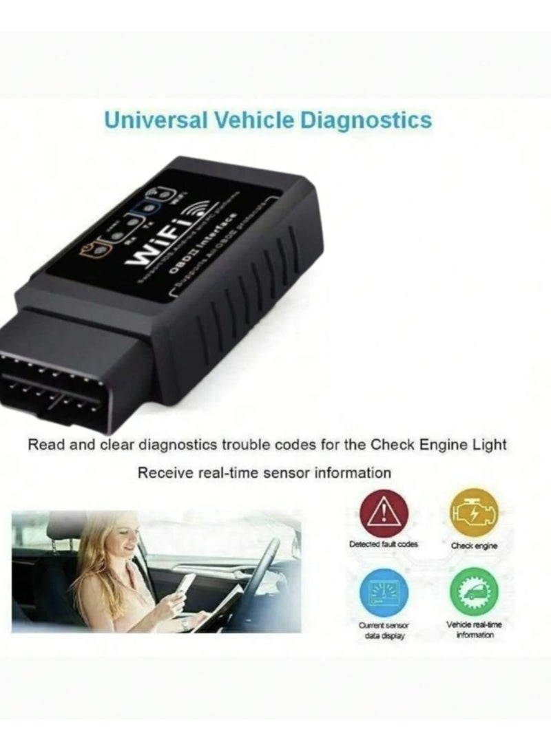 Generic A car diagnostic and inspection tool that works wirelessly via OBD2-OBDii Elm327 Wi-Fi, allowing testing without the need for a car expert. - Image 4
