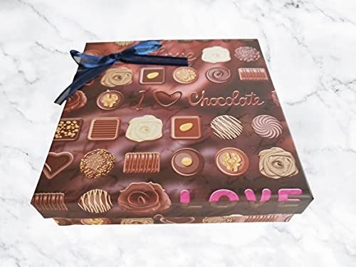 MASOOM NX 12 Cavity Decorative ChocolateSweets Packing Rigid Cardboard Bag Empty Gift Box Set of 4 Boxes Size 16cm x 16cm x 4cm 4 Boxes