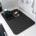 AMOAMI Dish Drying Mats for Kitchen Counter,Eco friendly,Heat Resistant Mat 12" x 16" - Image 2
