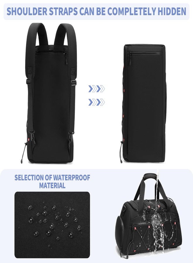 BOSSTIN Gym Backpack for Women - 40L Duffel Bag with Shoe Compartment, Travel Weekender, Personal Item, Workout Tote Black - Image 5