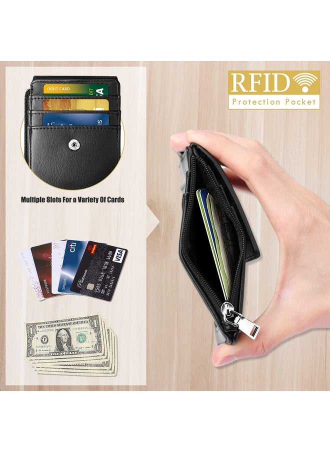 ELV Badge Holder Id Badge Card Holder Wallet With 5 Card Slots 1 Rfid Blocking Pocket Retractable Reel And Neck Lanyard Strap For Offices Id School Id Driver Licence  - Image 4