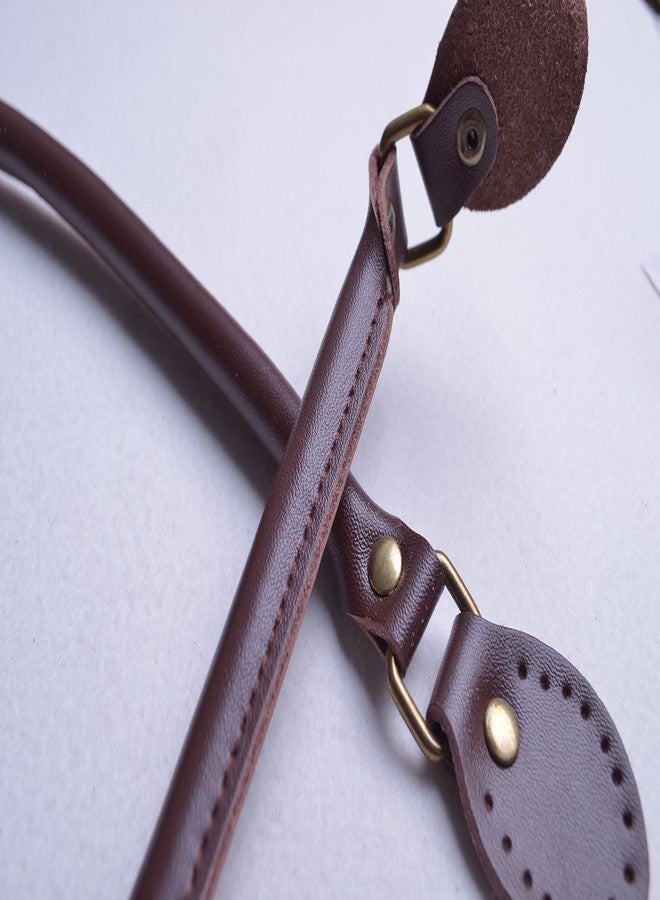 Wento Pair 19 Inches Purses Straps,cowhide Leather Purse Handles,genuine Leather Handles,cowhide Leather Purses Straps,soft Cow Leather Straps,purse Making Supplies (Dark Brown) - Image 4
