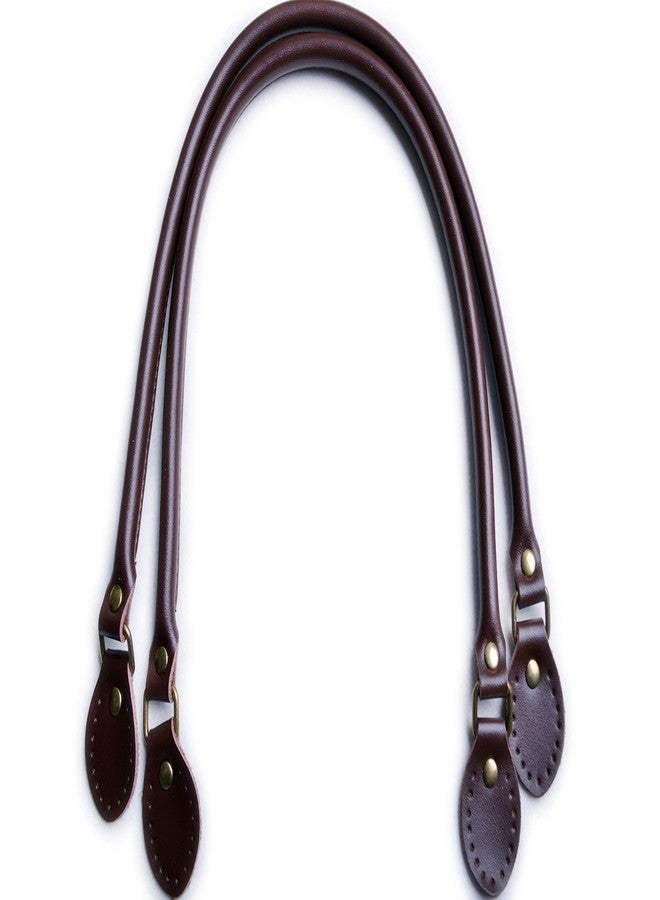 Wento Pair 19 Inches Purses Straps,cowhide Leather Purse Handles,genuine Leather Handles,cowhide Leather Purses Straps,soft Cow Leather Straps,purse Making Supplies (Dark Brown) - Image 1