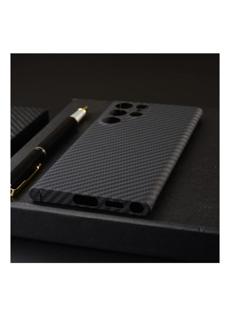 Generic - Carbon Fiber Texture Ultra Light Ultra Thin Protective Case Cover for Samsung Galaxy S25 Ultra (Black) - Image 1