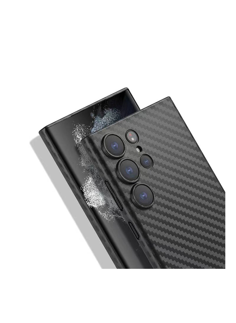Generic - Carbon Fiber Texture Ultra Light Ultra Thin Protective Case Cover for Samsung Galaxy S25 Ultra (Black) - Image 1