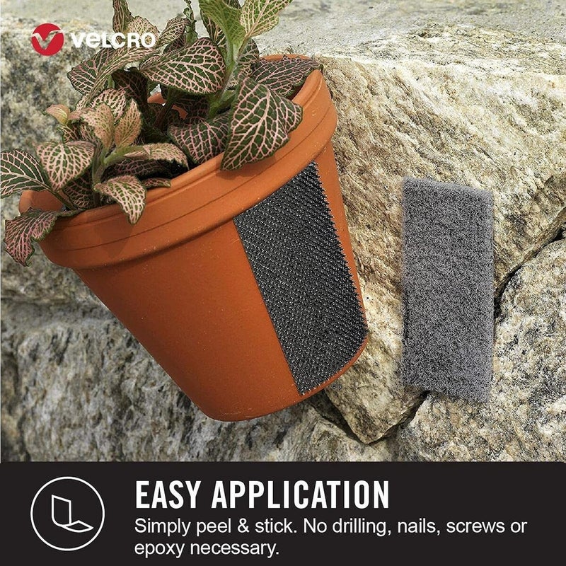 Velcro شريط خارجي ثقيل من علامة تجارية إكستريم | 10 قدم × 1 بوصة | يحمل 15 رطل | أسود مع لاصق ملصق | قوة تحمل قوية مقاومة للطقس - 91843 - Image 5
