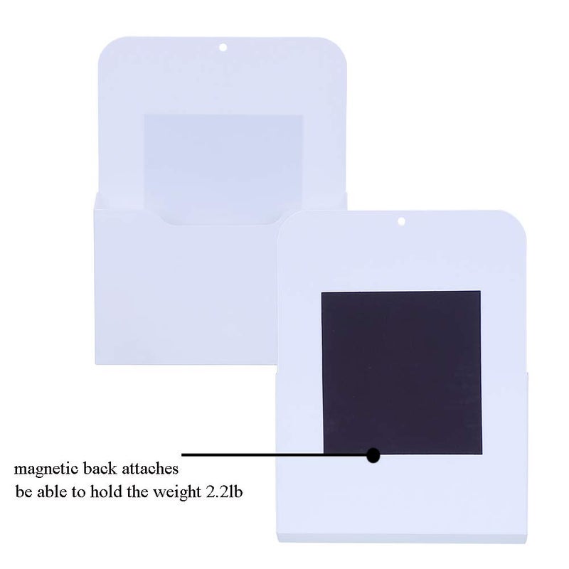 Antner Magnetic File Holder Letter Size Magnetic Paper Pencil Holder Office Supplies Mail Planner Storage Pocket for Whiteboard, Refrigerator, Metal Locker - Image 3