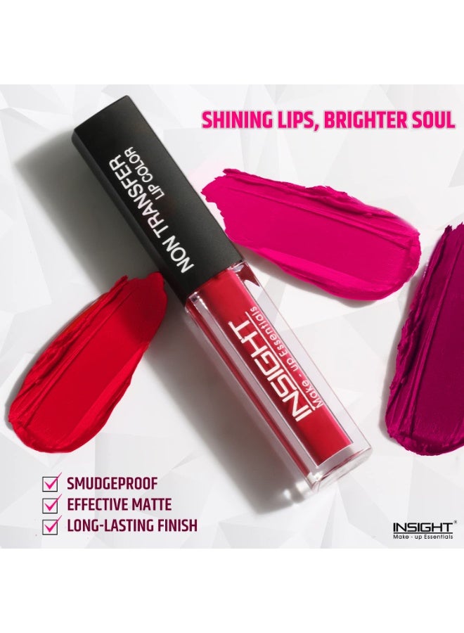 INSIGHT Non Transfer Liquid Lipstick - Sugar Plum| Matte Texture|Long Wear |Smudge Proof |Waterproof - 4 ml - Image 4