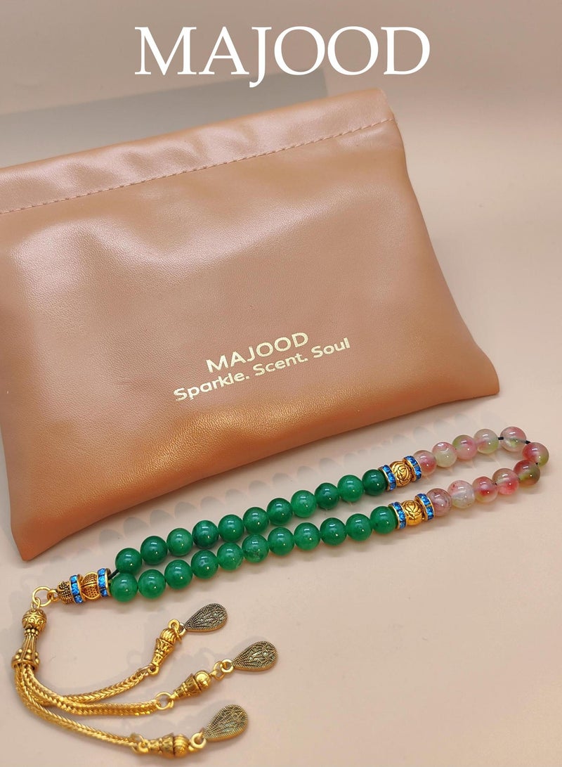 موجود 33 خرزة صلاة من العقيق الطبيعي/تسبيح/8 ملم - Image 3