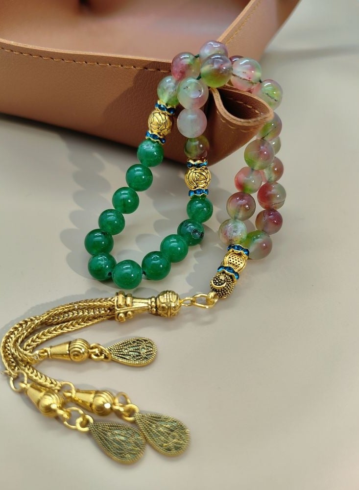 موجود 33 خرزة صلاة من العقيق الطبيعي/تسبيح/8 ملم - Image 5