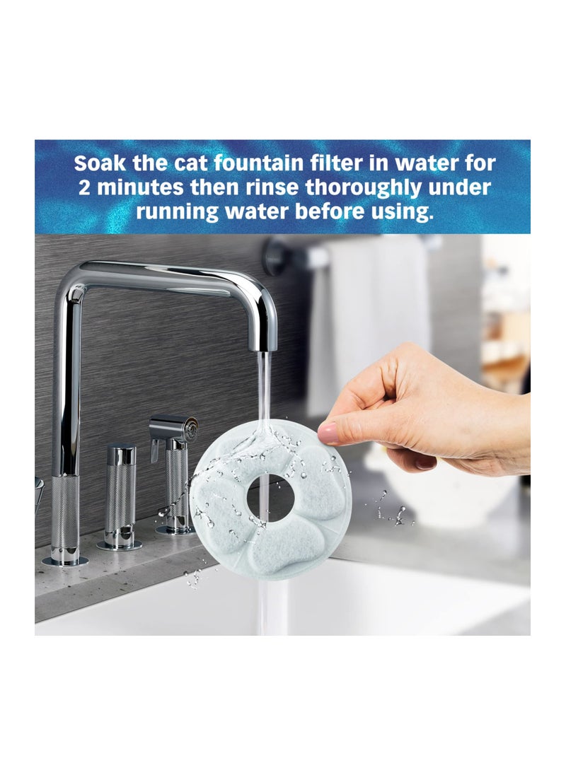 Generic - Cat Water Fountain Replacement Filters, Compatible with Kastty 101oz/3L Fountain, 12PCS Activated Carbon and PP Cotton Filters for Pet Water Fountains. - Image 1